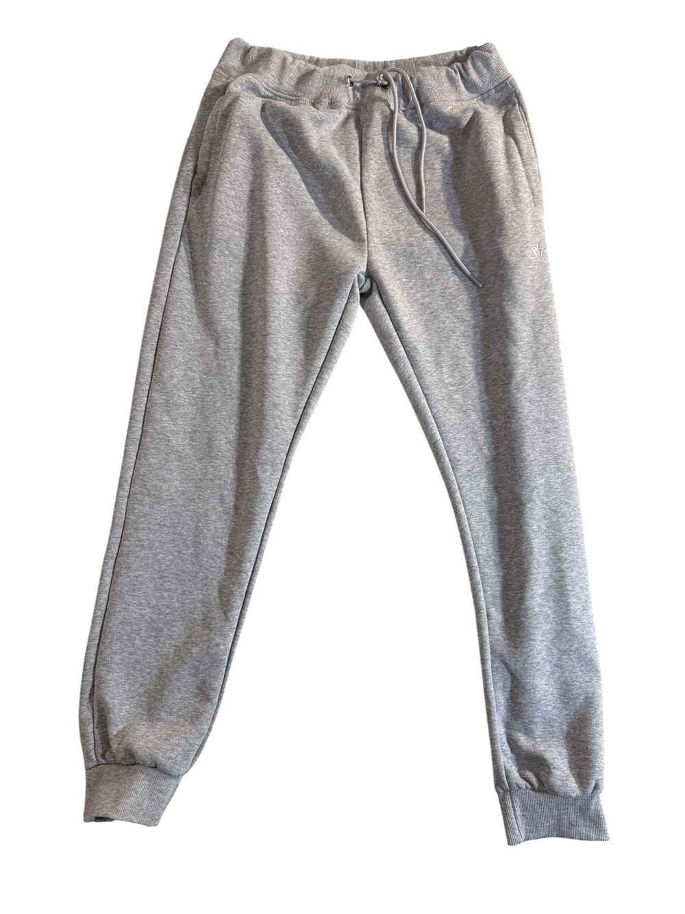Aeropostale Size XL Heather Grey Jogger Sweatpants | A87 Logo Drawstring